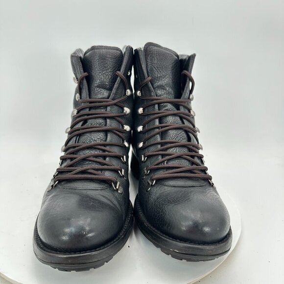 Bally Sabatino Men Size 8D Black Full Grain Leather Lace Up With Pin Ankle Boot main image 9